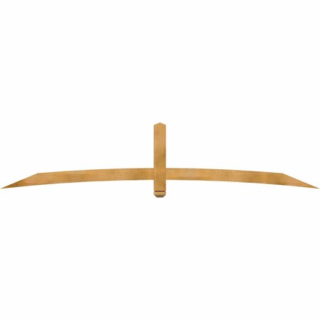 Ekena Millwork Bellingham Rough Sawn Timber Gable Bracket, Western Red Cedar, 108"W x 22"H x 2"D x 4"F, 5/12 Pitch GBW108X22X0204BEL00RWR